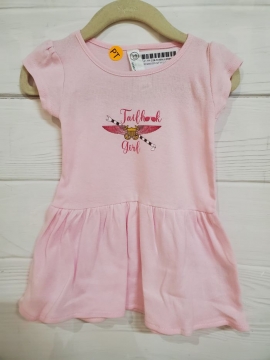 Pink NFO Wings & Hook Baby Dress